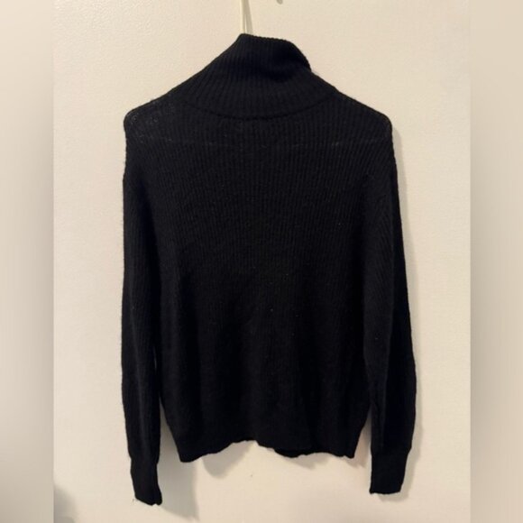 NWT Quince Women's Black Cowl Neck Sweater, 28% Alpaca, Size S - Picture 4 of 7
